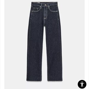Zara TRF HIGH-WAISTED CROPPED FLARE JEANS